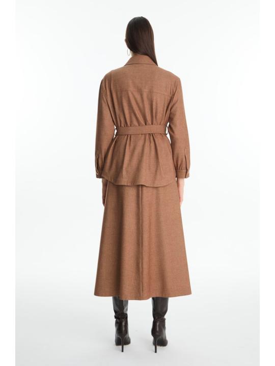 Veste détaillée ceinturée  C-0158 Veste détaillée ceinturée  C-0158