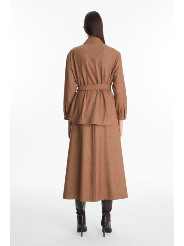 Veste détaillée ceinturée  C-0158 Veste détaillée ceinturée  C-0158