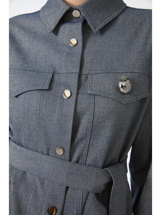 Veste détaillée ceinturée  C-0158 Veste détaillée ceinturée  C-0158