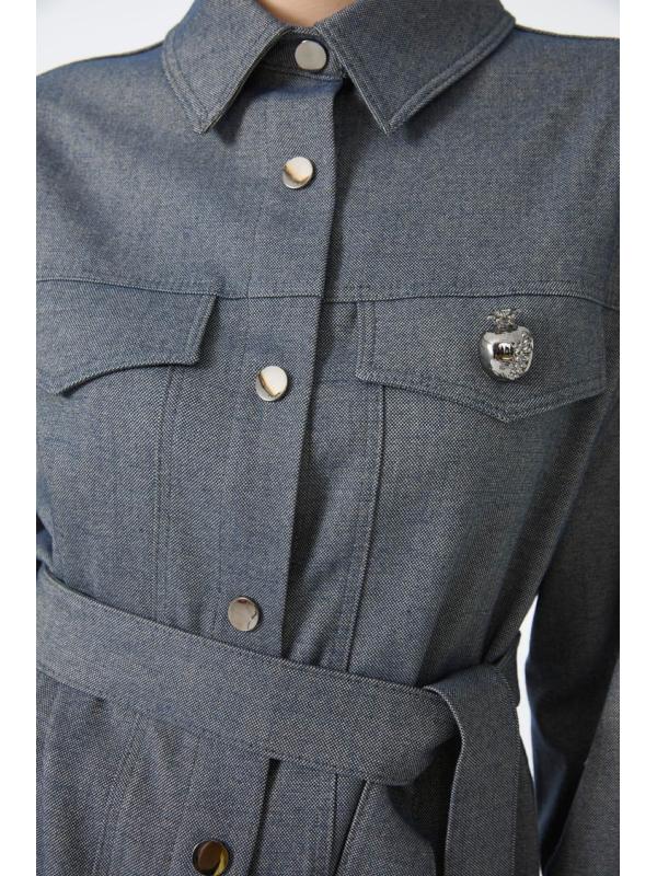 Veste détaillée ceinturée  C-0158 Veste détaillée ceinturée  C-0158