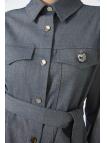Veste détaillée ceinturée  C-0158 Veste détaillée ceinturée  C-0158