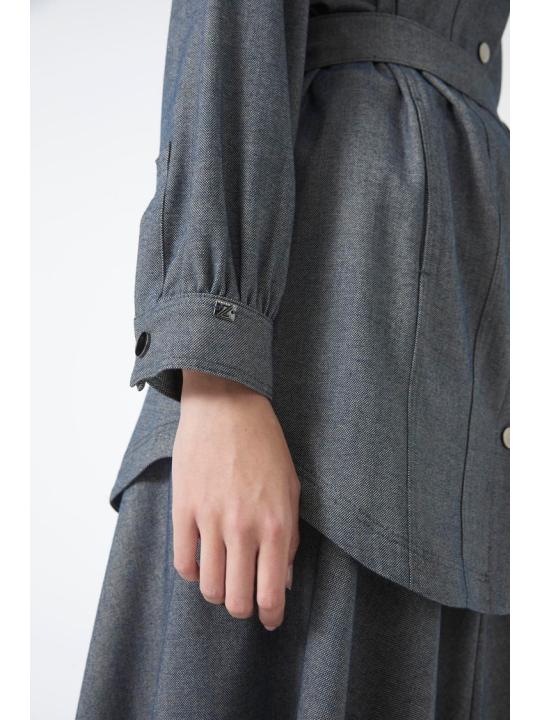 Veste détaillée ceinturée  C-0158 Veste détaillée ceinturée  C-0158