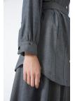 Veste détaillée ceinturée  C-0158 Veste détaillée ceinturée  C-0158