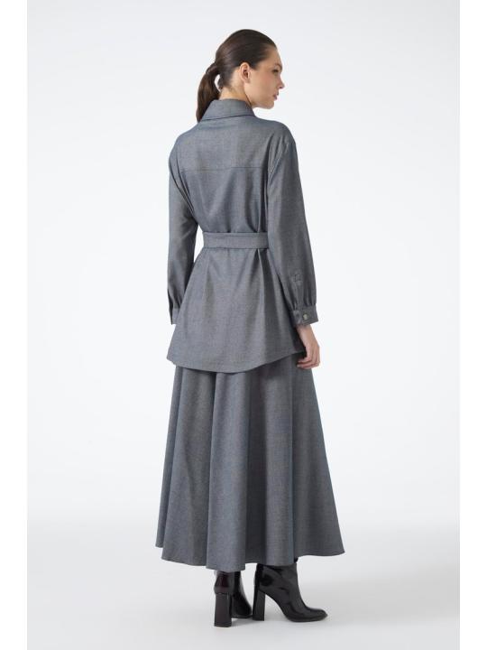 Veste détaillée ceinturée  C-0158 Veste détaillée ceinturée  C-0158