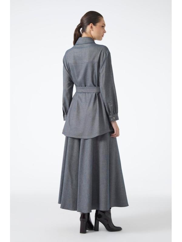 Veste détaillée ceinturée  C-0158 Veste détaillée ceinturée  C-0158