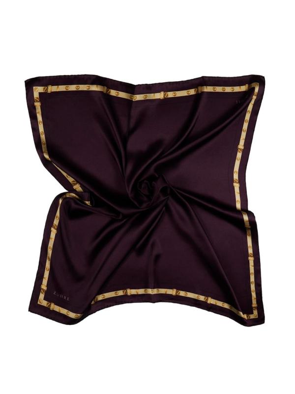 Foulard en soie sergé détaillé V22 0104 Foulard en soie sergé détaillé V22 0104
