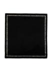 Foulard en soie sergé détaillé bord V26 0104 Foulard en soie sergé détaillé bord V26 0104