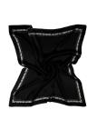 Foulard en soie sergé détaillé bord V26 0104 Foulard en soie sergé détaillé bord V26 0104