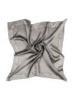 Foulard en soie sergé détaillé bord V26 0104 Foulard en soie sergé détaillé bord V26 0104