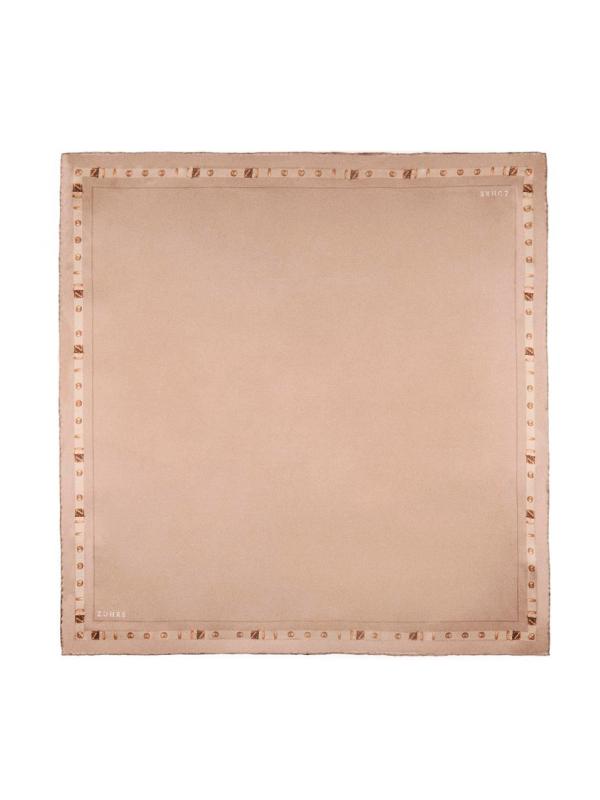 Foulard en soie sergé détaillé bord V26 0104 Foulard en soie sergé détaillé bord V26 0104
