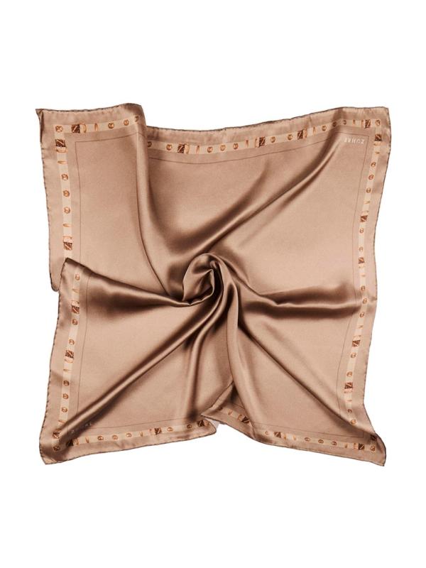 Foulard en soie sergé détaillé bord V26 0104 Foulard en soie sergé détaillé bord V26 0104