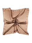 Foulard en soie sergé détaillé bord V26 0104 Foulard en soie sergé détaillé bord V26 0104