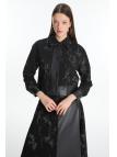 Combinaison double à motifs jacquard avec détail en cuir TK-1657 Combinaison double à motifs jacquard avec détail en cuir TK-1657
