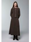 Jupe veste zippée col en fourrure Double costume TK-1730 Jupe veste zippée col en fourrure Double costume TK-1730