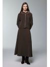 Jupe veste zippée col en fourrure Double costume TK-1730