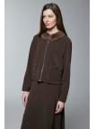 Jupe veste zippée col en fourrure Double costume TK-1730 Jupe veste zippée col en fourrure Double costume TK-1730