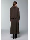 Jupe veste zippée col en fourrure Double costume TK-1730 Jupe veste zippée col en fourrure Double costume TK-1730