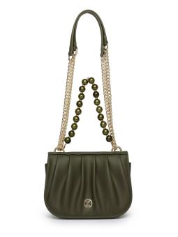 Sac à main et à bandoulière  avec bandoulière en chaîne et détail de perle Z0030