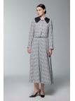 Col Détail Veste Robe Écru Set TK-1641 Col Détail Veste Robe Écru Set TK-1641