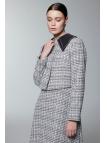 Col Détail Veste Robe Écru Set TK-1641 Col Détail Veste Robe Écru Set TK-1641