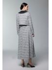 Col Détail Veste Robe Écru Set TK-1641 Col Détail Veste Robe Écru Set TK-1641