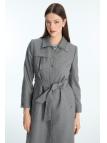 Fermeture éclair détaillée ceinturée Topcoat 13943