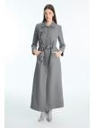Fermeture éclair détaillée ceinturée Topcoat 13943