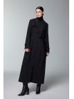 Trench-coat ceinturé avec boutons et fermeture éclair 13928 Trench-coat ceinturé avec boutons et fermeture éclair 13928