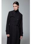 Trench-coat ceinturé avec boutons et fermeture éclair 13928 Trench-coat ceinturé avec boutons et fermeture éclair 13928