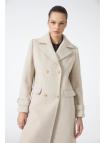 Manteau long beige à double boutonnage 13570 Manteau long beige à double boutonnage 13570