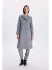 Manteau long beige à double boutonnage 13570 Manteau long beige à double boutonnage 13570