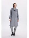 Manteau long beige à double boutonnage 13570