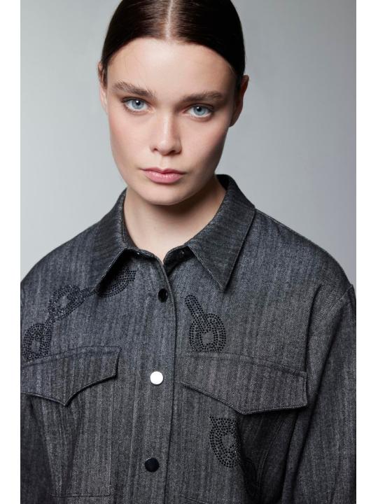 Chemise à motifs avec poches détaillées G-0117