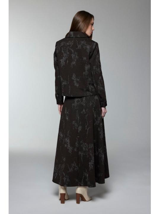 Combinaison double à motifs jacquard avec détail en cuir TK-1657