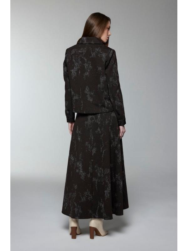 Combinaison double à motifs jacquard avec détail en cuir TK-1657