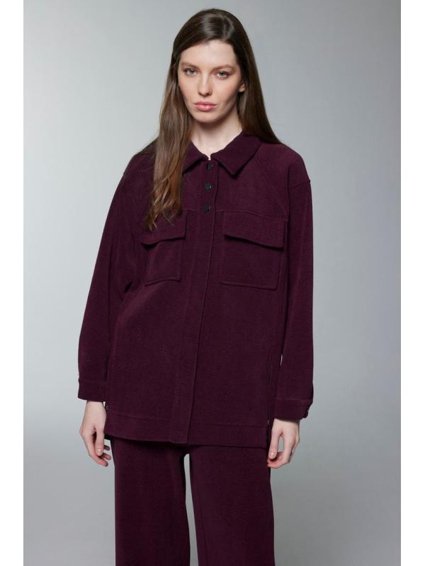 Poche texturée et fermeture éclair détaillée Double Set TK-1697