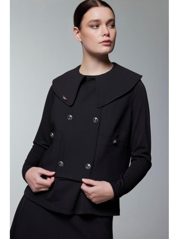 Ensemble de combinaison triple noir détaillé d’accessoires et de boutons TK-1371 Ensemble de combinaison triple noir détaillé d’accessoires et de boutons TK-1371