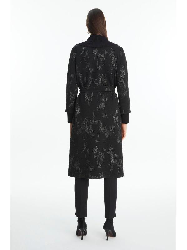 Col Détail Cardigan ceinturé HR-0028