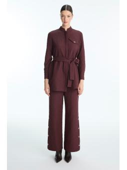 Ensemble double détaillé avec bouton ceinturé TK-1717