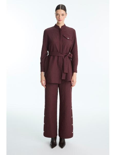 Ensemble double détaillé avec bouton ceinturé TK-1717