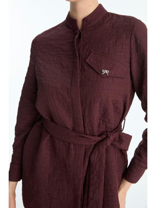 Ensemble double détaillé avec bouton ceinturé TK-1717