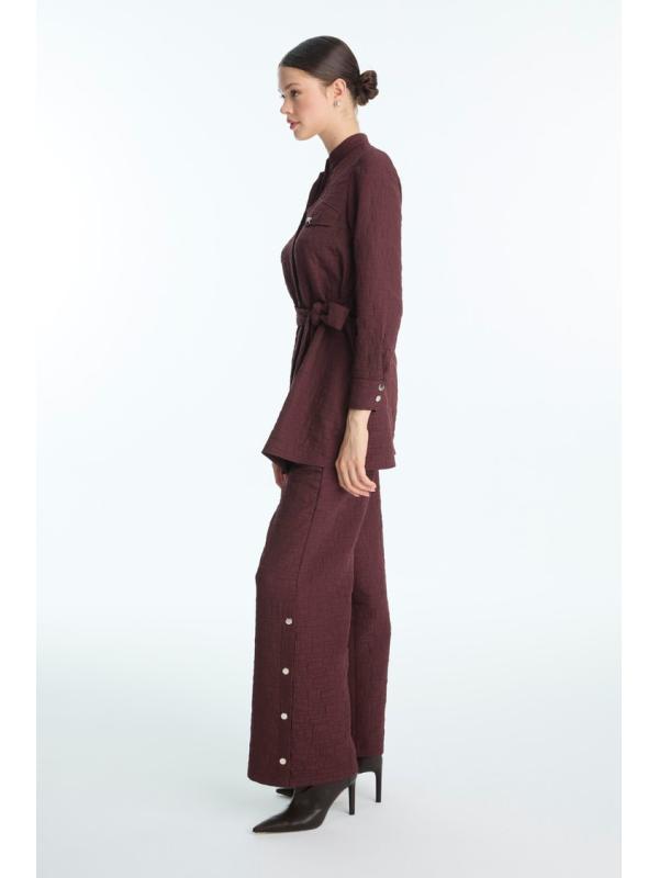 Ensemble double détaillé avec bouton ceinturé TK-1717