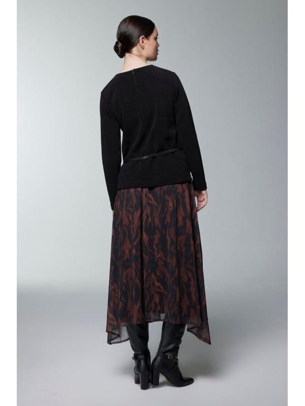  robe avec tricot attaché E-0522