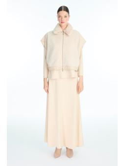 Ensemble trois piéces  combiné triple à col moelleux et fermeture éclair TK-1696