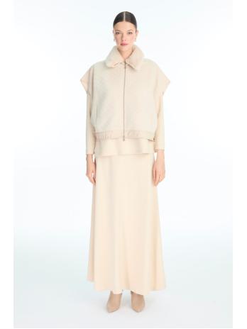 Ensemble trois piéces  combiné triple à col moelleux et fermeture éclair TK-1696