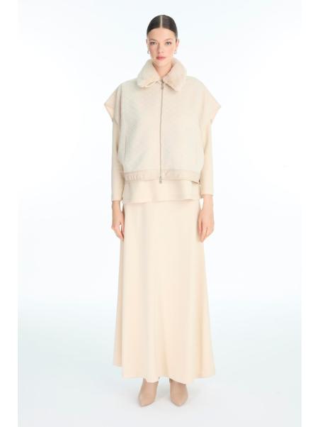 Ensemble trois piéces  combiné triple à col moelleux et fermeture éclair TK-1696