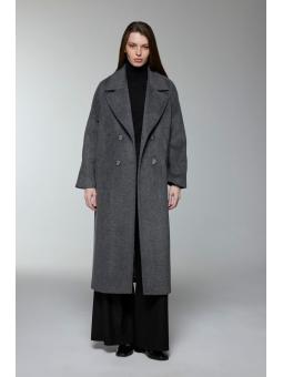 Manteau de chinchilla à double boutonnage 13300