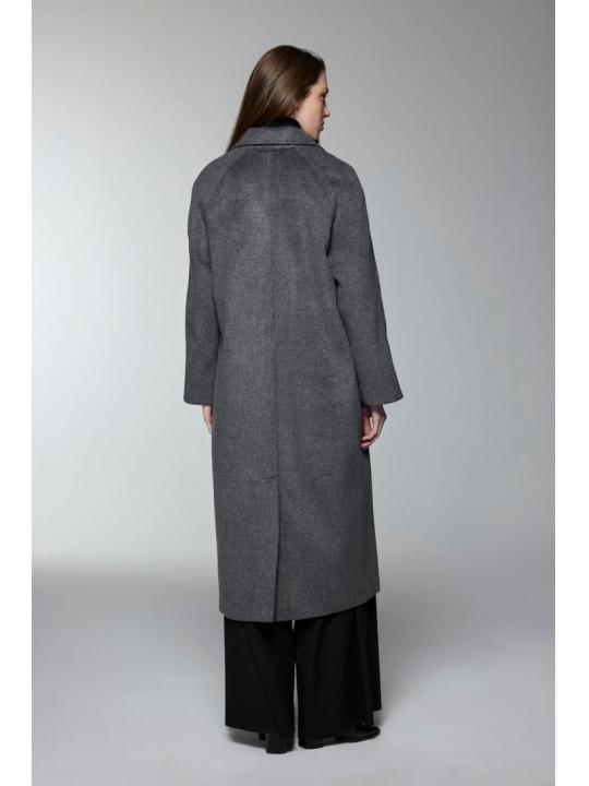 Manteau de chinchilla à double boutonnage 13300