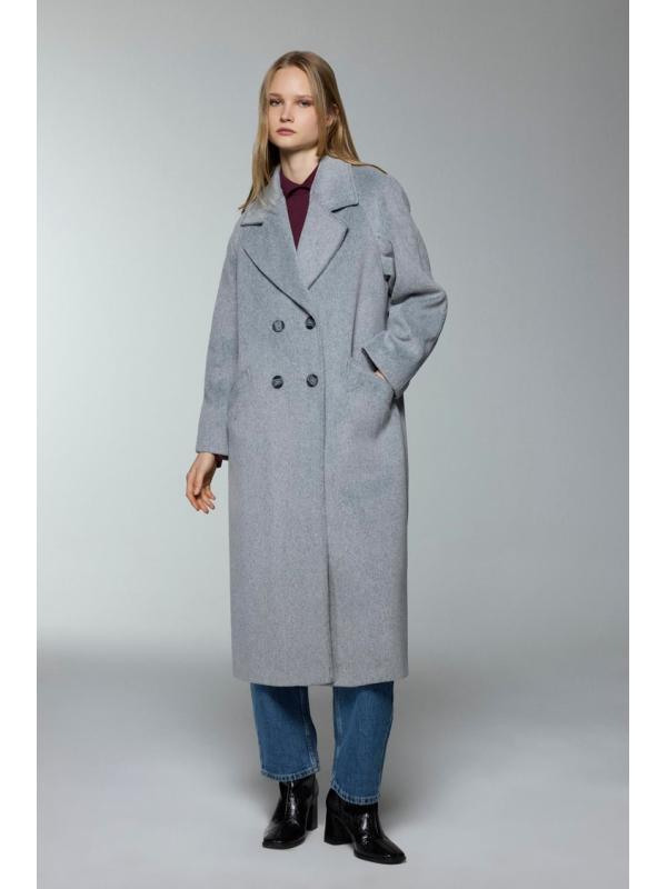 Manteau de chinchilla à double boutonnage 13300