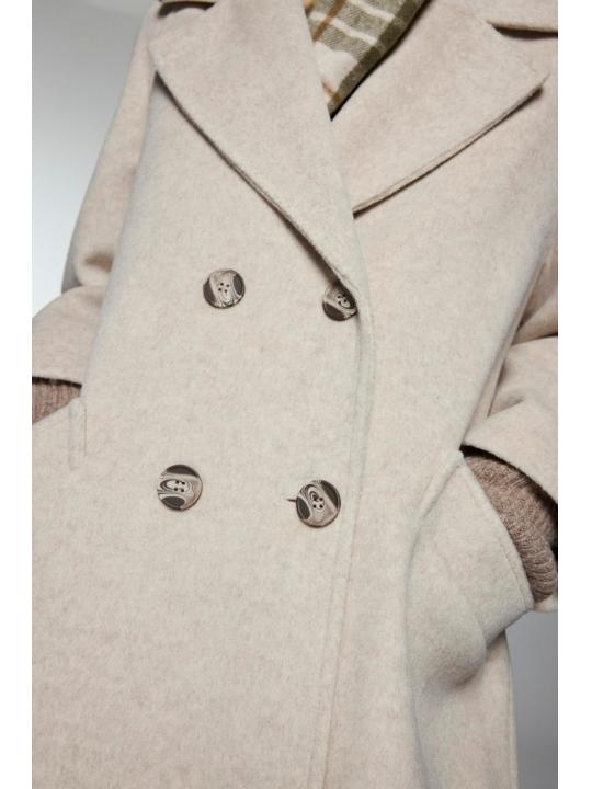 Manteau de chinchilla à double boutonnage 13300